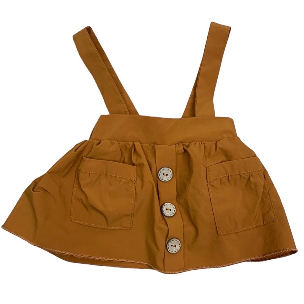 Bailey’s Blossoms Burnt Orange Baby Girl Jumper Skirt w Adjustable Straps